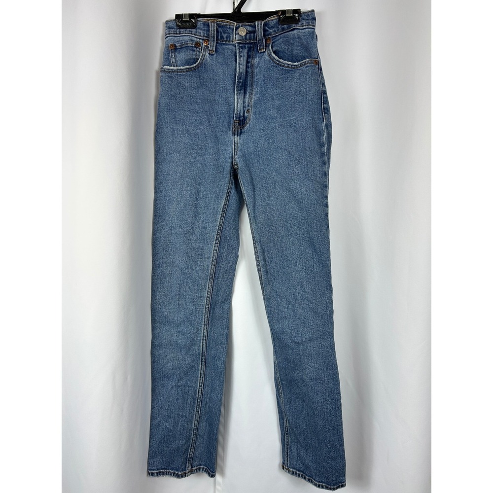 Abercrombie & Fitch Ankle Straight Ultra High Rise Jeans Medium Wash Size 24